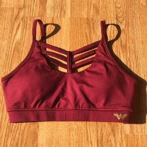 maroon sports bra